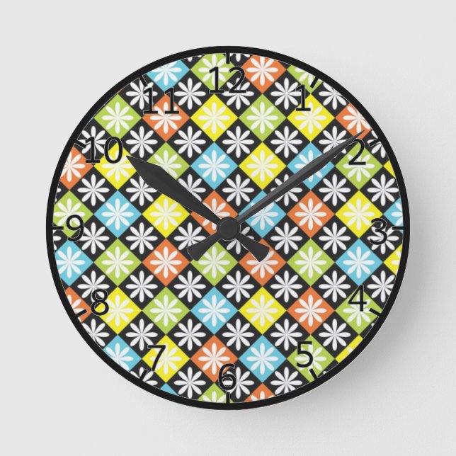 Diamanter Argyle Round Clock Rund Klocka (Framsida)