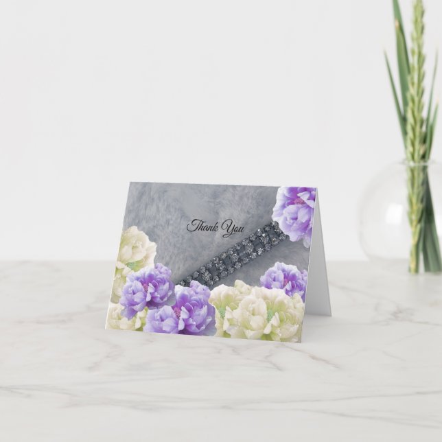 Diamanter bland Peonies-Tacken Tack Kort (Framsida)