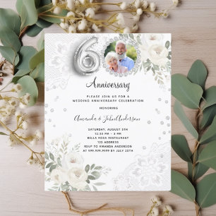 Diamanter blommigtar 60:e bröllopsinbjudan