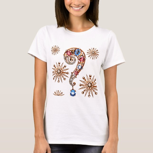 Diamanter för Rhinestones för vintagedräktsmycken Tee Shirt (Framsida)