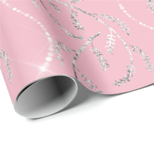 Diamanter för silver för Sparkly lagrar för ros Presentpapper