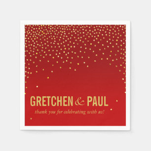 Diamanter i Himmel Cocktail Party röd Pappersservett