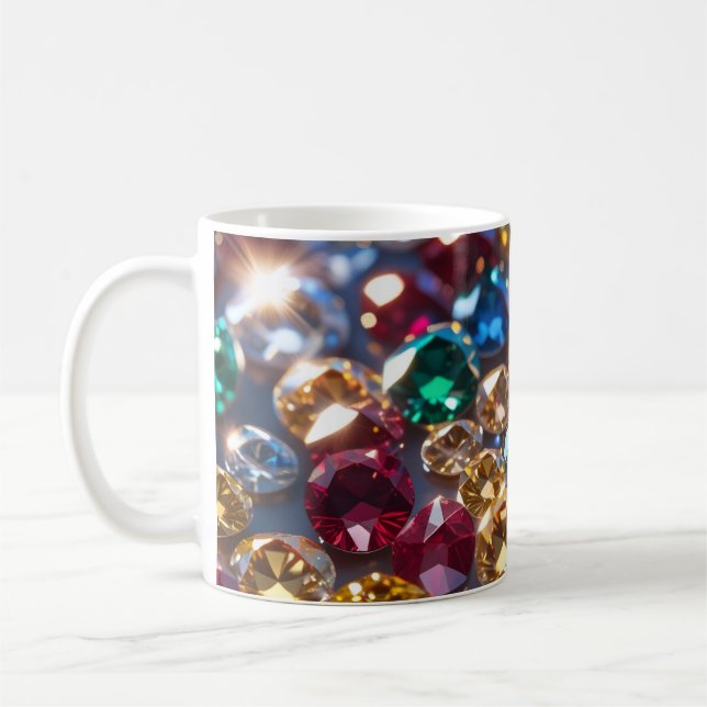 Diamanter i många färger kaffemugg (Vänster)