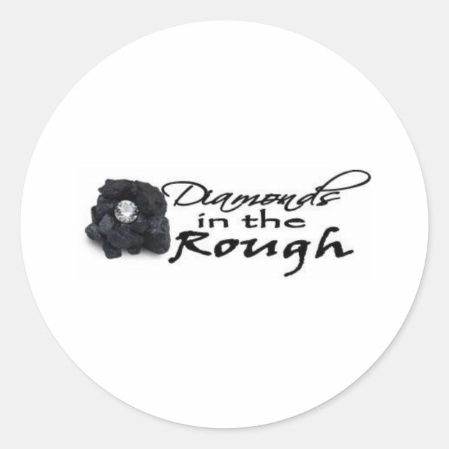 Diamanter i Rough Runt Klistermärke (Framsida)