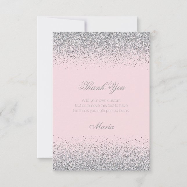 Diamanter & kort för silverglittertack (Framsida)