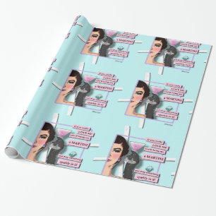 Diamanter & Martinis som SLÅR IN PAPPER Presentpapper