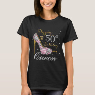 Diamanter med hög häl och in i min 50:e födelsedag t shirt