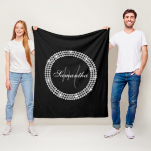 Diamanter Monogram Fleecefilt