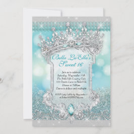 Diamanter och bling Sweet 16 Quince-inbjudningar Inbjudningar