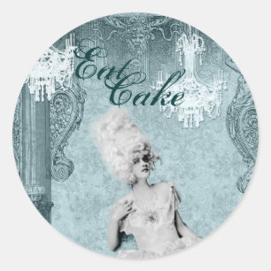 Diamanter och dammsugare Cake Sälar eller Stickers Runt Klistermärke