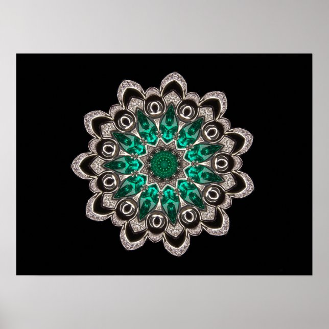Diamanter och Emeralds Kaleidoscope Poster (Framsidan)