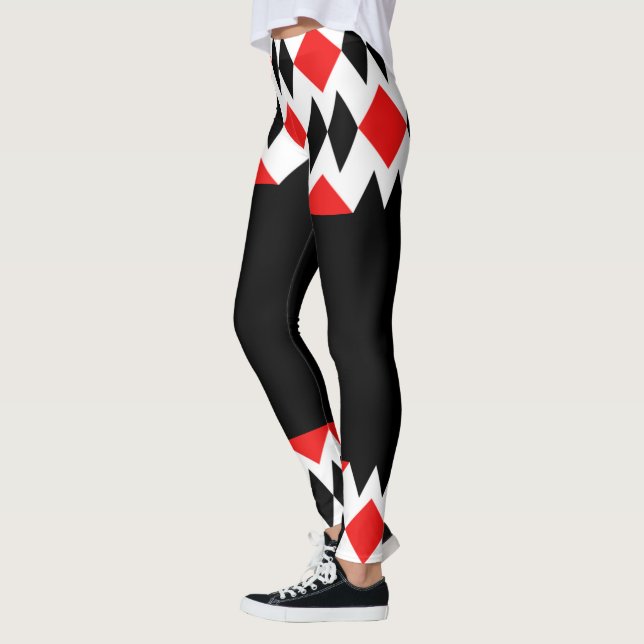 Diamanter och kompakt svart leggings (Vänster)