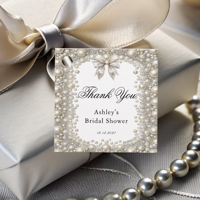 Diamanter och Pärlor Bröllopsfest Gåvor Etiketter (Skapare uppladdad)