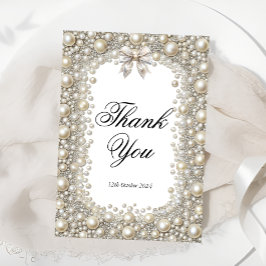 Diamanter och pärlor möhippa tackkort tack kort