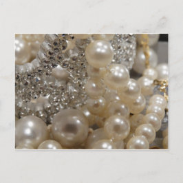 Diamanter och pärlor vykort