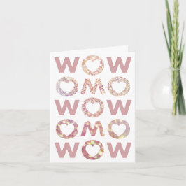 Diamanter och Rosa WOW MAMMA Mors dag-kort Kort