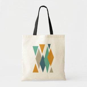 Diamanter och trianglar Mid Century Modern Tote Ba Tygkasse