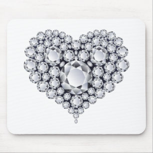 Diamanter på Black Heart Gems Musmatta