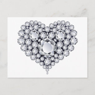 Diamanter på Black Heart Gems Vykort