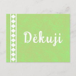 Diamanter på ett tjeckiskt tack-kort vykort