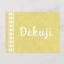 Diamanter på ett tjeckiskt vykort för Tack