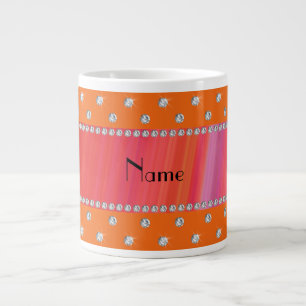 diamanter på orangen Personlig namn Jumbo Mugg