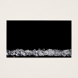 Diamanter på svart bakgrund visitkort