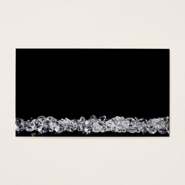 Diamanter på svart bakgrund visitkort (Framsidan)