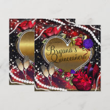 Diamanter Pärlor Hjärta Höga klackar Quinceañera