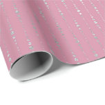 Diamanter Rosa Silver Rand Dot Drots Drots Vip Presentpapper<br><div class="desc">Minimalism och elegance Glam och Chic Delikat Wrapping Papper</div>