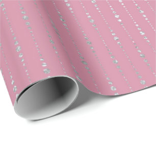 Diamanter Rosa Silver Rand Dot Drots Drots Vip Presentpapper