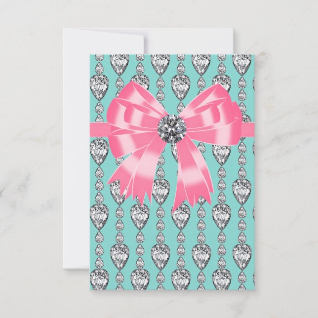 Diamanter Rosa Teal Blue Party OSA (Framsida)