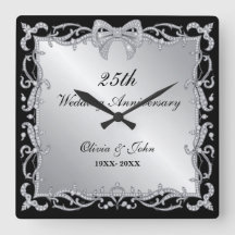 Diamanter & Silver 25-års bröllopsdag present