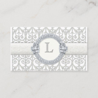 Diamanter & Snöre, säte i Monogram Bröllop Bord Placeringskort