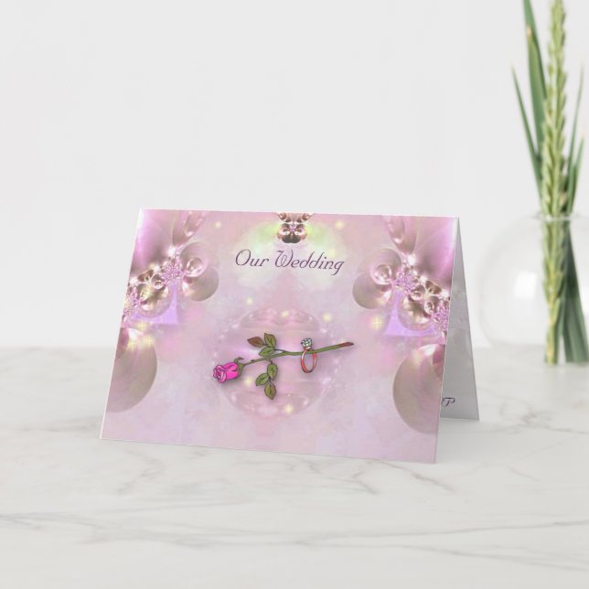 Diamanter som gifta sig inbjudankortet inbjudan (Framsida)