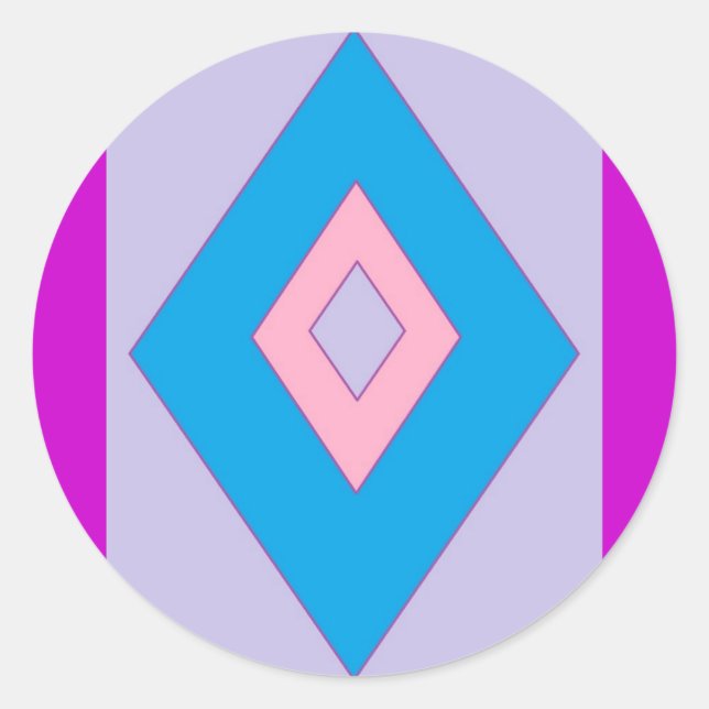 Diamanter Sticker Runt Klistermärke (Framsida)