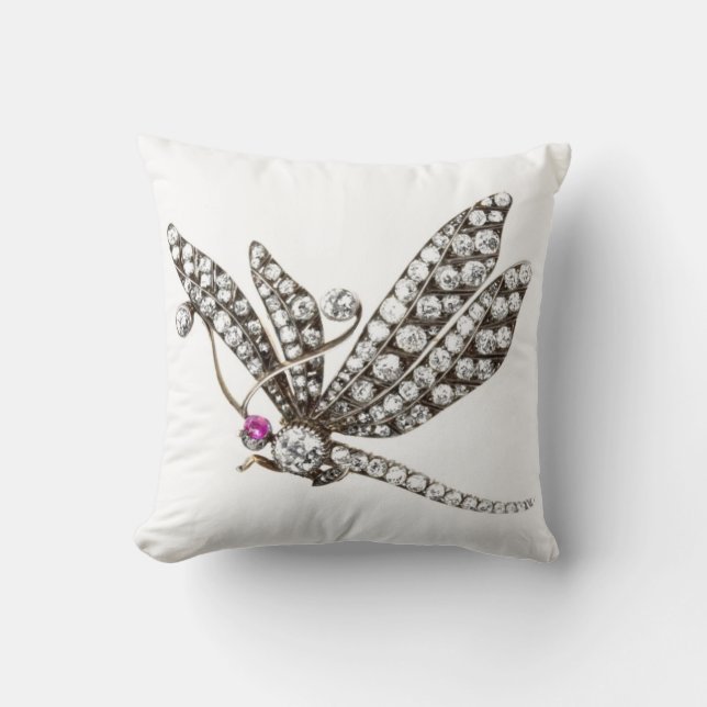 Diamanter Trollslända SOFA BLING Smycken Kudde (Framsida)