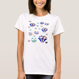 Diamanter Vattenfärg Kvinnors Bella Flowy Circle T T-shirt
