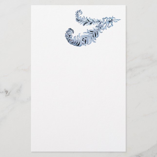 DIAMANTFJÄDRAR, svart och vit Brevpapper (Framsida)