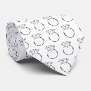 Diamantförlovningsbröllop Silver Ringmönster Slips