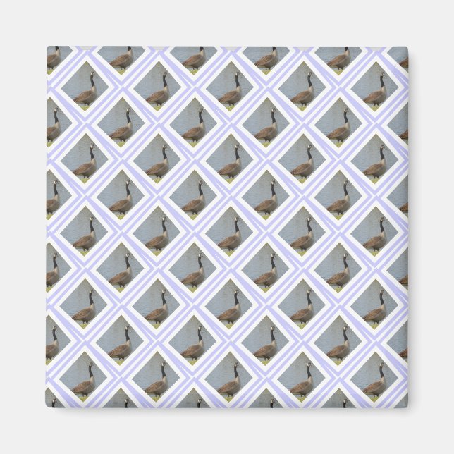 Diamantformad gås vid dammmagnet magnet (Framsidan)