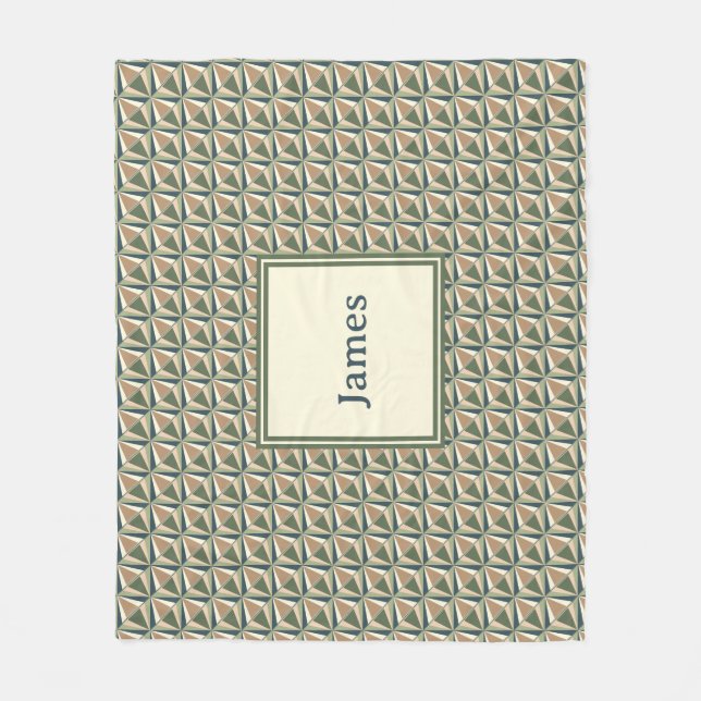 Diamantformer i Neutralt Tones Fleecefilt (Framsidan)