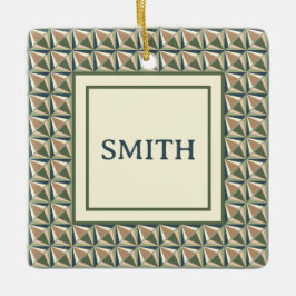 Diamantformer i Neutralt Tones Julgransprydnad Keramik