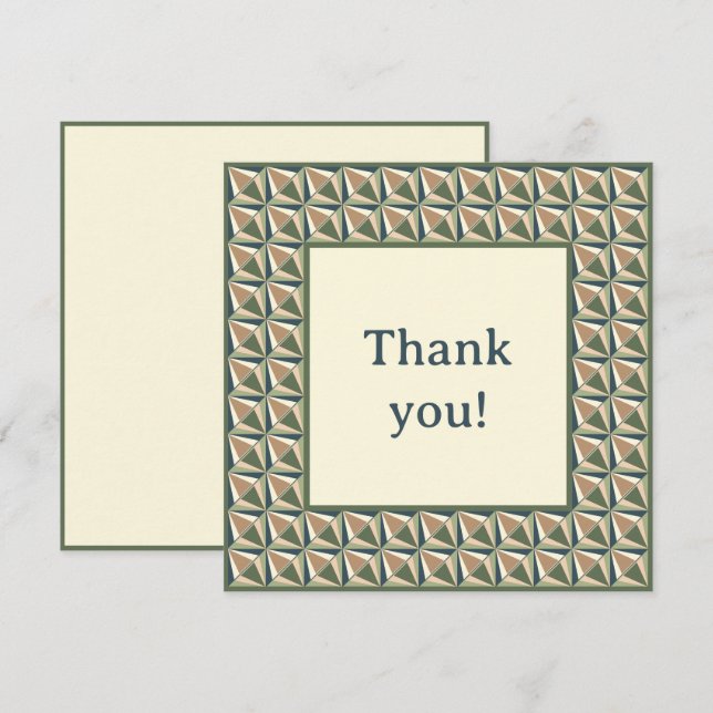 Diamantformer i Neutralt Tones Tack Kort (Fram/baksida)