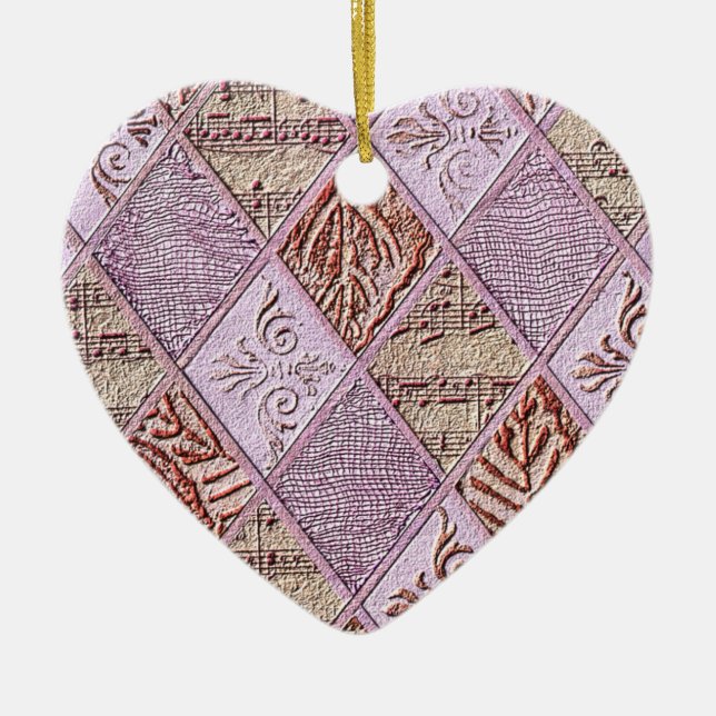 Diamantformgivning i Pinks Julgransprydnad Keramik (Framsidan)