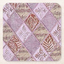 Diamantformgivning i Pinks Underlägg Papper Kvadrat