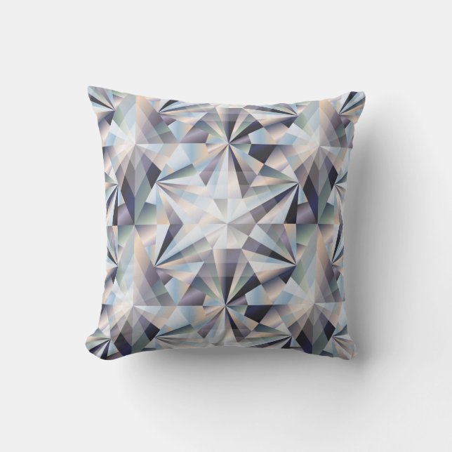 Diamantfri bakgrund, illustrerad vintage kudde (Framsida)