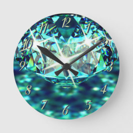 Diamantgem-elegant Rund Klocka