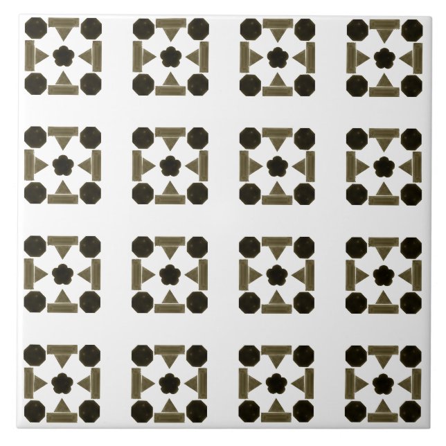 Diamantgeometrisk Art Kakelplatta (Framsidan)
