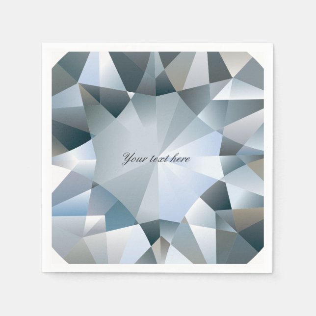 Diamantglitter Smycken Elegant Smycke Party Pappersservett (Framsidan)